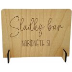 Dřevěná cedulka Sladký bar – Hledejceny.cz