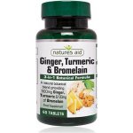 Natures Aid Zázvor kurkuma a bromelain 60 tablet – Hledejceny.cz