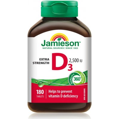 Jamieson D3 2500IU 180 tablet – Hledejceny.cz