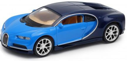 Welly Bugatti Chiron model modrá 1:34