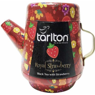 Tarlton Tea Pot Royal Strawberry Black Tea plech 100 g – Hledejceny.cz