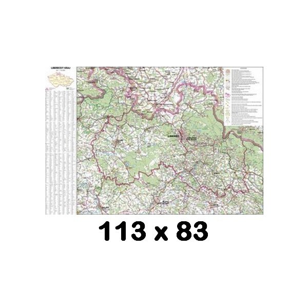Nástěnné mapy Mapa Libereckého kraje