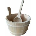 Sada dřeva vedro 4L a naběračka 36cm – Zboží Dáma
