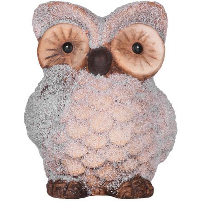 MagicHome Vánoční figurka Sova terakota 9x8x9,5 cm – Hledejceny.cz