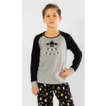 Vienetta Kids dětské pyžamo Netopýr šedá – Zboží Mobilmania