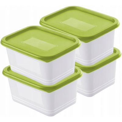 Rotho S RT1026300096 Sada boxů Freeze bílá 4 x 0,75 – Zboží Dáma