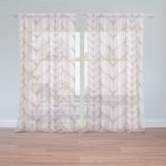 Sablio Záclony Starorůžové pletení: 2ks 150x250cm – Hledejceny.cz