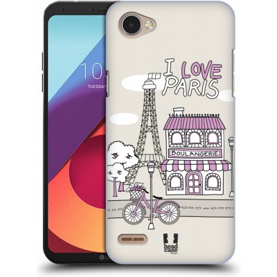 Pouzdro HEAD CASE LG Q6 / Q6 PLUS vzor Kreslená městečka FIALOVÁ, Paříž, Francie, I LOVE PARIS – Zboží Živě