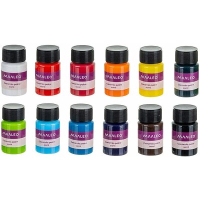 Maaleo 26296 Sada barev na sklo a keramiku 12 × 20 ml – Hledejceny.cz