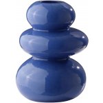 Jotex Modrá skleněná váza BULB 15 cm – Hledejceny.cz
