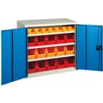 Rudeta Skříň s plastovými boxy 750x800x380, modré dveře – Hledejceny.cz