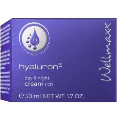 Wellmaxx Hyaluron5 day & night cream rich pleťový krém 50 ml