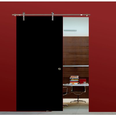 Amod Black Deluxe skleněné posuvné dveře 90 x 205 cm – Zboží Mobilmania