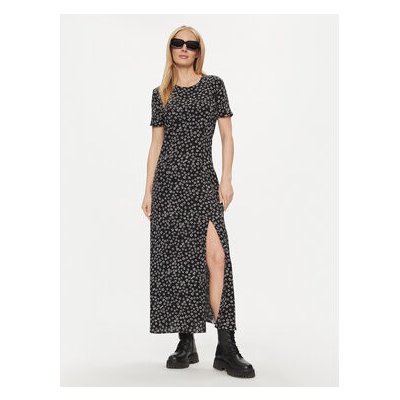 Tommy Jeans Letní šaty Tjw Ditsy Midi Slit Dress DW0DW17418 Černá