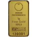 Münze Österreich Zlatý slitek 1 g – Zboží Dáma