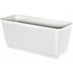 Prosperplast RATOLLA P Truhlík s podmiskou 38,6x15,4x14,2 cm ratan bílý – Hledejceny.cz