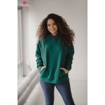 Hrubá těhotenská a kojící oversized mikina bottle green – Zboží Dáma