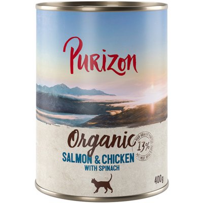 Purizon Organic losos a kuřecí se špenátem 6 x 0,4 kg