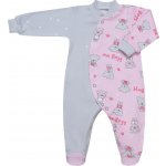 ESITO handmade Kojenecký overal Teddy bears šedá ESITO růžová – Zboží Dáma