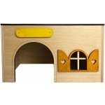 JK ANIMALS Domek Kvádr dřevěný domek pro morčata 23 x 15 x 13 cm – Zbozi.Blesk.cz