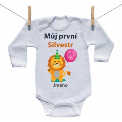 Boodyy Body s dlouhým rukávem Můj první Silvestr se lvíkem a jménem děťátka – Zboží Mobilmania