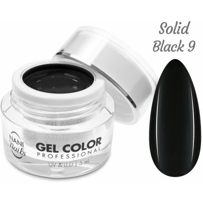 NANI UV/LED gel Professional Solid Black 5 ml – Zboží Dáma