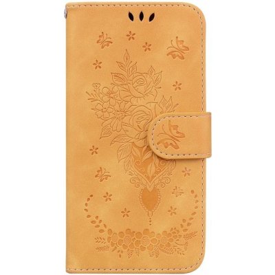 Pouzdro Embossing Pattern Kytice Infinix Hot 20i žluté – Zboží Mobilmania