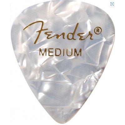 Fender Premium Celluloid Picks, 351 Shape - trsátka (více variant) Fender Premium Celluloid Picks, 351 Shape: White Moto / Medium – Sleviste.cz