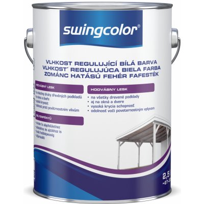 Swingcolor Barva na dřevo 3 v 1 2,5 l bílá polomat – Hledejceny.cz