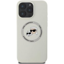 Karl Lagerfeld Liquid Silicone K&CH Heads MagSafe Zadní pro iPhone 16 Pro Max Beige