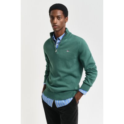 Gant Casual Cotton Half Zip Woody Green – Zboží Dáma