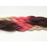 Kanekalon Easy Braid Barva: FR-22 (black-pink-blonde shaded, ombré černá-růžová-blond), Značka: Easy Braid – Zboží Mobilmania