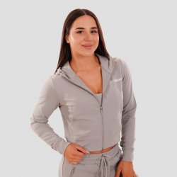 GymBeam dámská mikina Zip up TRN grey šedá