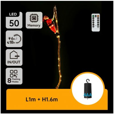 Aigostar LED Venkovní vánoční dekorace LED/4xAA IP44 padák Santa Claus B10303AAEQ – Hledejceny.cz