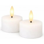SIRIUS Sada LED čajové svíčky na baterie Sille Tealight, Ø 6 × 3,4 cm, bílé, z pravého vosku, balení 2 ks – Hledejceny.cz