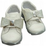 Kornecki dívčí boty na suchý zip polské botičky s mašličkou bílé – Zboží Mobilmania