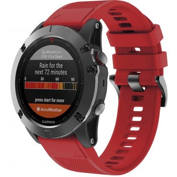 Pouzdro Tactical 817 Silikonové Řemínek pro Garmin Fenix 5S/6S/7S QuickFit 20mm Red