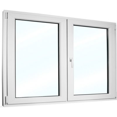 SkladOken.cz Plastové okno 180x130 cm (1800x1300 mm), dvoukřídlé se štulpem, bílé, PRAVÉ – Sleviste.cz