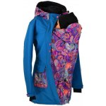 Shara softshellový kabát zimní vsadka se vzorem přední nošení petrolej/ornamenty – Zboží Dáma