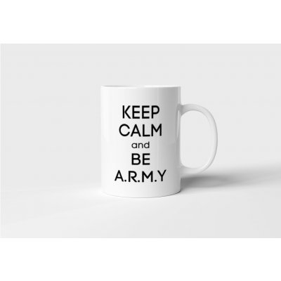 E-cut.cz Hrnek BTS Keep Calm and Be ARMY Růžová 330 ml – Sleviste.cz