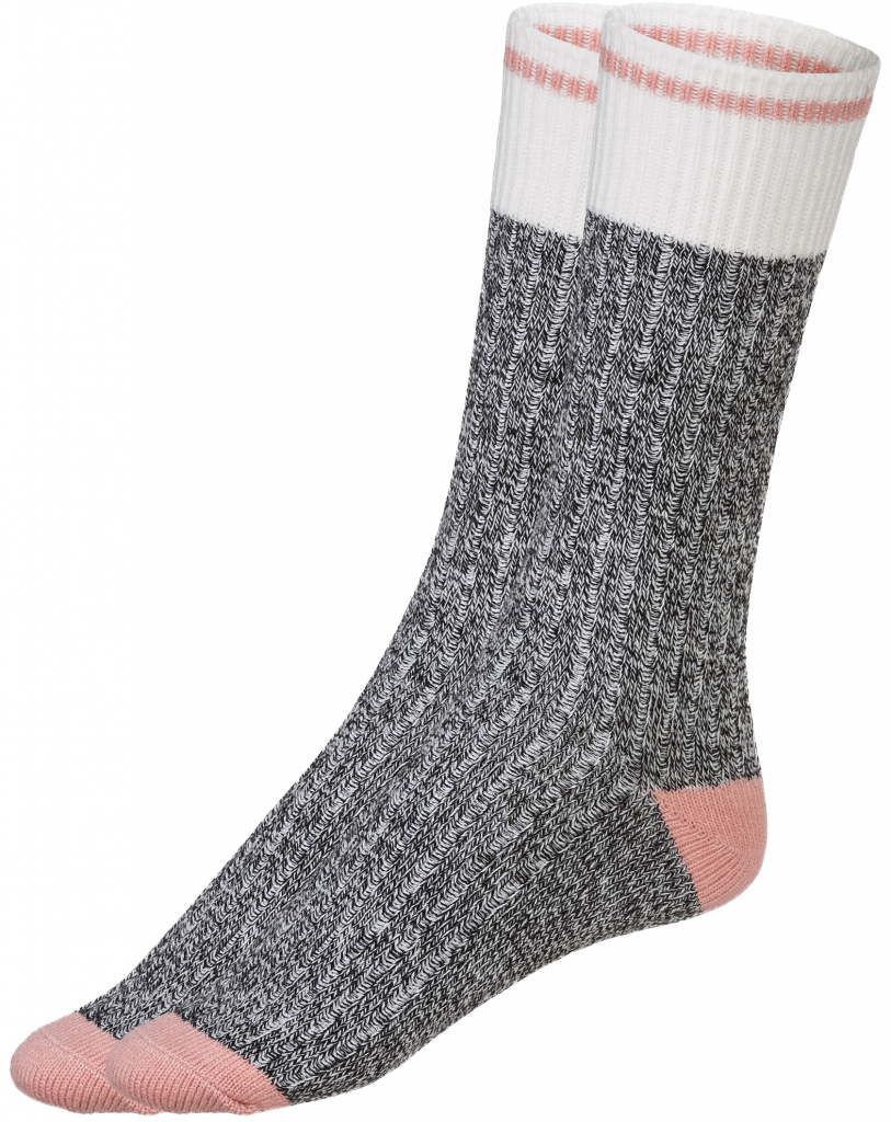 Pánské ponožky šedá / světle růžová