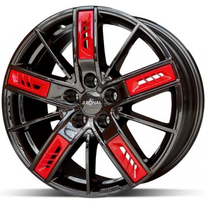 Ronal R67 8,5x20 5x112 ET40 jetblack red left – Hledejceny.cz