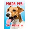 Autovýbava Grel Tabulka pozor pes jack russel terier