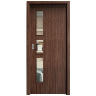 Sapeli Elegant Komfort M33 posuvné ořech americký 70 x 210 cm Čiré sklo – Hledejceny.cz