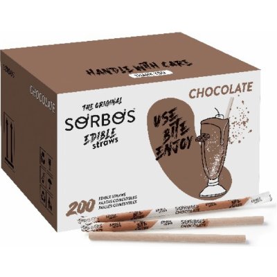 Sorbos Jedlá ovocná brčka Čokoláda 200 ks – Hledejceny.cz