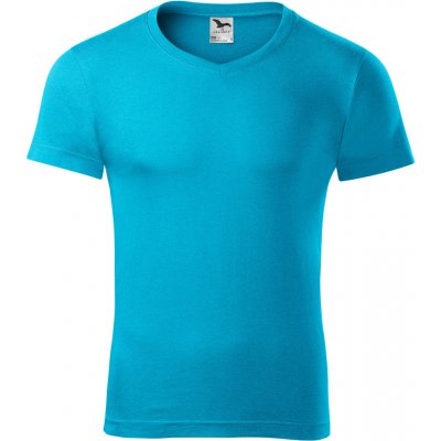 Malfini Slim Fit V-neck 146 tyrkysová – Zbozi.Blesk.cz