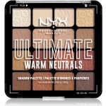 NYX Professional Makeup Ultimate Shadow Palette oční stíny Warm Neutrals 16 ks