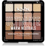 NYX Professional Makeup Ultimate Shadow Palette oční stíny Warm Neutrals 16 ks – Zboží Dáma