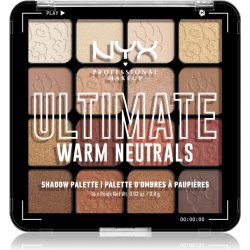 NYX Professional Makeup Ultimate Shadow Palette oční stíny Warm Neutrals 16 ks