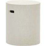 Kave Home Aiguablava 37 cm bílý cementový zahradní odkládací stolek – Hledejceny.cz